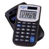 Handheld Pocket Calculator, 8 DGT LCD Display, AntiMicrobial, Hard Case VCT900