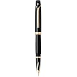 Sheaffer Valor Fountain Pen, 22k Gold Plate Trim with Cartridges, Black Acrylic Finish (SH/9350-0)