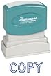 Xstamper One-Color Title Message Stamp, "Copy, " Pre-Inked/Re-Inkable, Blue (1006)