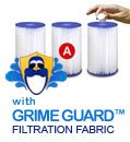 Intex Type A Compatible Pool Filter Cartridge with Grime Guard 3-Pack (4.25