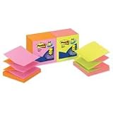 21rSjYtvbdL. SL160  Post it® Notes, Original Pop up Refill, 3 Inches x 3 Inches, Alternating Neon Colors, 12 Pads per Pack
