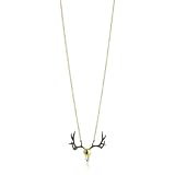 Monserat De Lucca Brass Longhorn Skull Necklac