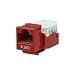 Cables Unlimited UTP-7100R-5 CAT-6 Keystone Jack, 5 Pack (Red)