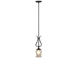 21rT5HVwUUL. SL160  Kenroy Home 80580ORB Bienville One Light Mini Pendant with 5 Inch Pale Amber Scavo Glass Shade