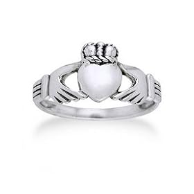 Sterling Silver Celtic Claddagh Wedding Band Ring Size 4(Size 4,5,6,7,8,9,10)
