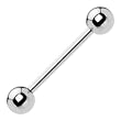 16 Gauge STEEL BARBELL Tongue Ring 1/2" 4mm