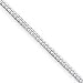Sterling Silver 2mm D-Cut Franco Chain Necklace - 20 Inch - Italian