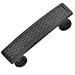 Laurey 12492 Cabinet Hardware 96MM Rectangular Pull, Oil Rubbed Bronze and Black