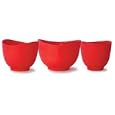 iSi Basics FlexibleSilicone Mixing Bowls, Set of 3, 1 QT, 1.5 QT, 2 QT, Red