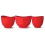 iSi Basics FlexibleSilicone Mixing Bowls, Set of 3, 1 QT, 1.5 QT, 2 QT, Red
