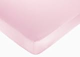 Pink and Brown Hotel Fitted Crib Sheet for Baby and Toddler Bedding Sets by JoJo - Solid Pink