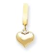 14K 3D Hollow Puffed Heart TummyToy Belly Ring - JewelryWeb