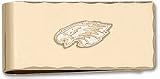 Philadelphia Eagles 5/16 Gold Plated Eagle Head on Gold Plated Money Clip