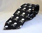 Skulls with Crossbone Emo Punk Gothic Tie Necktie Unisex