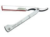 Dovo Stainless Steel Shavette, Polished Blade, Satin Handle