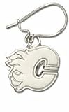 Logoart Calgary Flames Sterling Silver Earrings