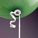 100 Ballonverschluesse mit Polyband (Ballonschnuere) zur befuellung mit Helium