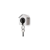 Qualy Sparrow Keyring - Black with White House