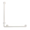 White Safety Bathroom 90 degree Angled Grab Rail 74.5x74.5cm