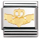 Composable Classic CELTIC in stainless steel and 18k gold (Claddagh)