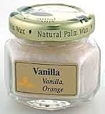 Aloha Bay Palm Wax Candles - Tahitian Vanilla (Ivory) - Scented Trip Light Jars 1.2 oz 12 Hours