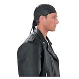 Diamond Plate Solid Genuine Leather Skull Cap