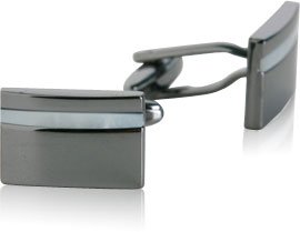 Mother of Pearl Gun Metal Cufflinks