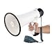 Schulter-Megaphon 25 Watt, bis 300 Meter, mit abnehmbarem Mikrofon, Sirene und Musik - z. B. f�r den Einsatz bei Sportveranstaltungen, F�hrungen, Rettungs- oder Sicherheitseins�tzen, auf Baustellen, in Zeltlagern u.v.m.