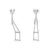 エスコ 0.7x0.5mm交換用こて先(EA304AH-5用) EA304AH-502