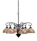 Meyda 31W Turning Leaf 6 Lt Chandelier - Model 18715 Ceiling Lighting Fixture