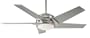 Casablanca 3245A Stealth with AdvanTouch Remote 1 Light 5 Blade Ceiling Fan in Brushed Nickel