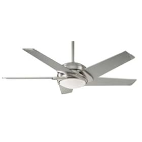 Casablanca 3245A Stealth with AdvanTouch Remote 1 Light 5 Blade Ceiling Fan in Brushed Nickel