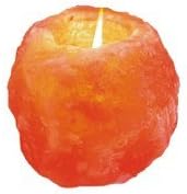 Natural Himalayan Salt Candle Holders, QTY 2, Natural Large,