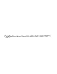 14k Solid White Gold Singapore Rope Chain Necklace 2.1mm 20"