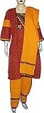 India Traditional Dress - Salwar Kurti Printed Embroidered in Cotton