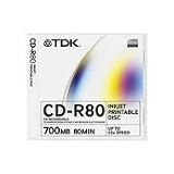 TDK CDR 80MIN 52X 25PK Printable Cakebox