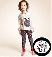 Younger Girls Pure Cotton Charlie Lola Apple Pyjamas