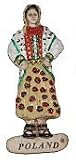 Handcrafted Marble Magnet - Zakopane - Female Highlander