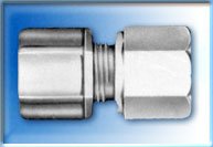 FCFC2568-WF - 3/8 Tube x 1/2 Female Thread Compression Connector