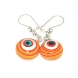 SILVER Rainbow Evil Eyes Earrings Sun
