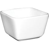 Porcelain Whiteware Crockery Set - Mini Dish Tall Square White - 75x75x48mm (Box 12) - ideal for single bites and dips!