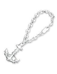 Sterling Silver Anchor Key Ring