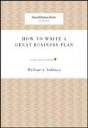 How to Write a Great Business Plan (Harvard Business Review Classics)
