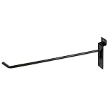 Quality Store Fixture 10 Deluxe Slatwall Hook -Black -Box of 96 by QSF