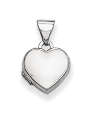 Genuine IceCarats Designer Jewelry Gift Sterling Silver Plain 10Mm Heart Locket