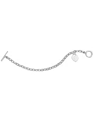 4mm 14k Fancy White Gold Link Bracelet 7"