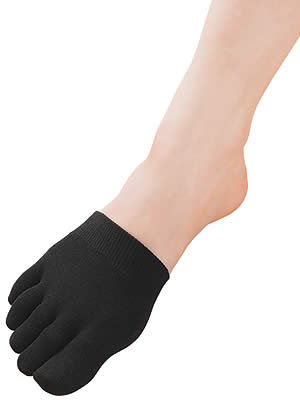 Newつま先あったか ブラック5本指