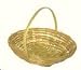 Dollhouse Miniature Straw Basket with Handle