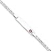 Sterling Silver Childrens Medical ID Bracelet Anchor - 6 Inch