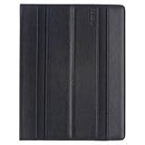 M-Edge Microfiber Leather Incline Jacket for iPad 2, Exterior with Matching Nylon Trim, Foldable Design, Black